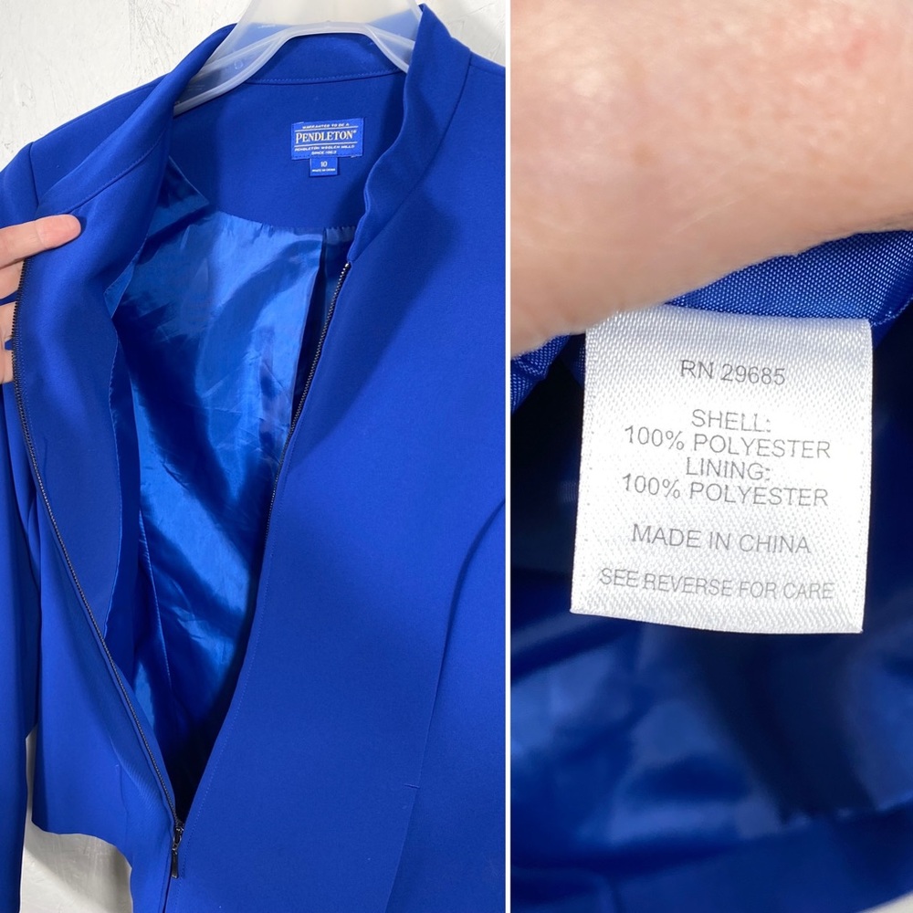 Pendleton Blue Blazer Jacket Work Career Professi… - image 5